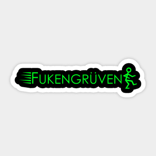 Fukengruven Parody in Green Sticker